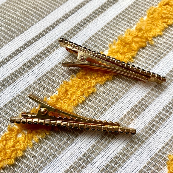 Blue Rhinestone Crystal Hair Clips - Picture 7 of 8